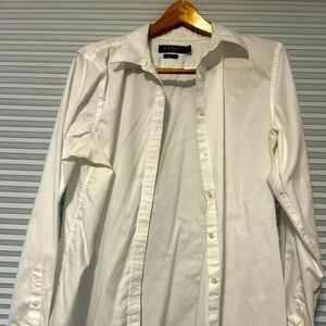 Ralph Lauren no-iron XL button down white shirt
